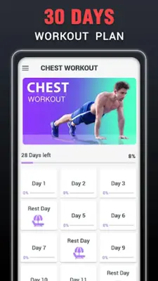 Chest Workouts for Men at Home android App screenshot 4